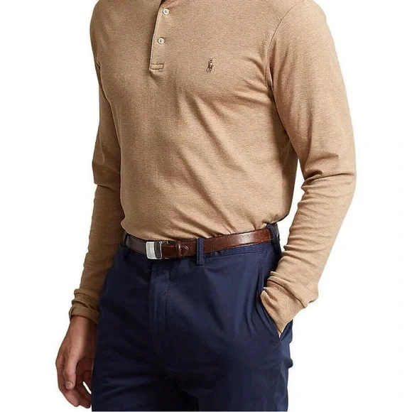 NWOT Polo Ralph Lauren Smooth Cotton Long Sleeve Polo - Picture 8 of 8